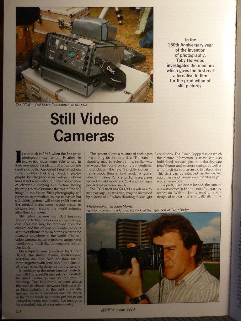 Articles about Still Video Camera
