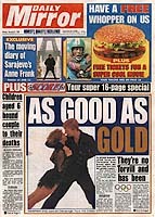 Digital Camera picture on Front Page of Daily Mirror in 1994