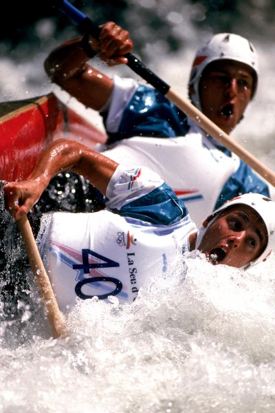 British Olympians canoeing at the Barcelona Olympics 1992