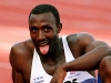 Linford Christie at the World Championships in Havana, Cuba